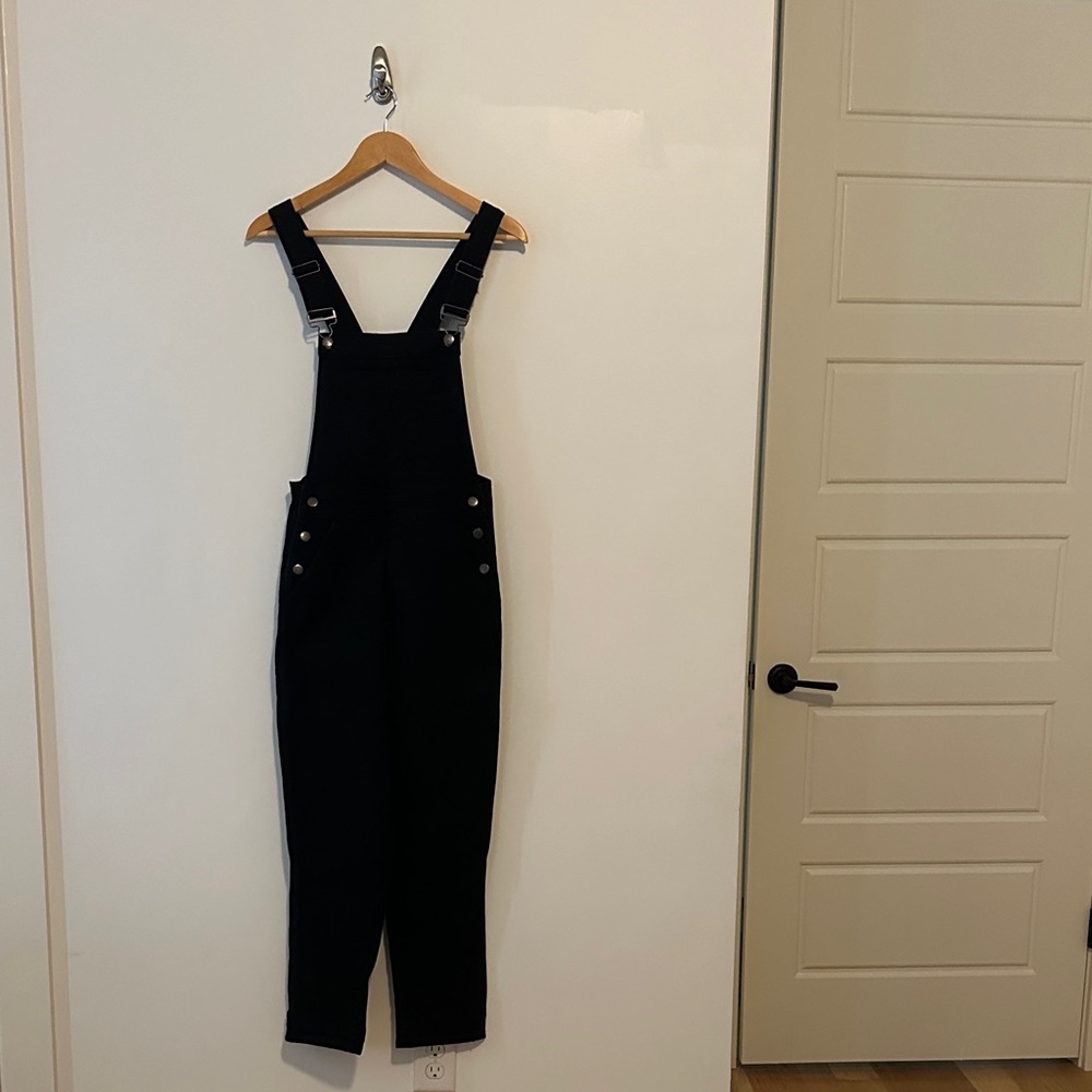 Black Denim Overalls